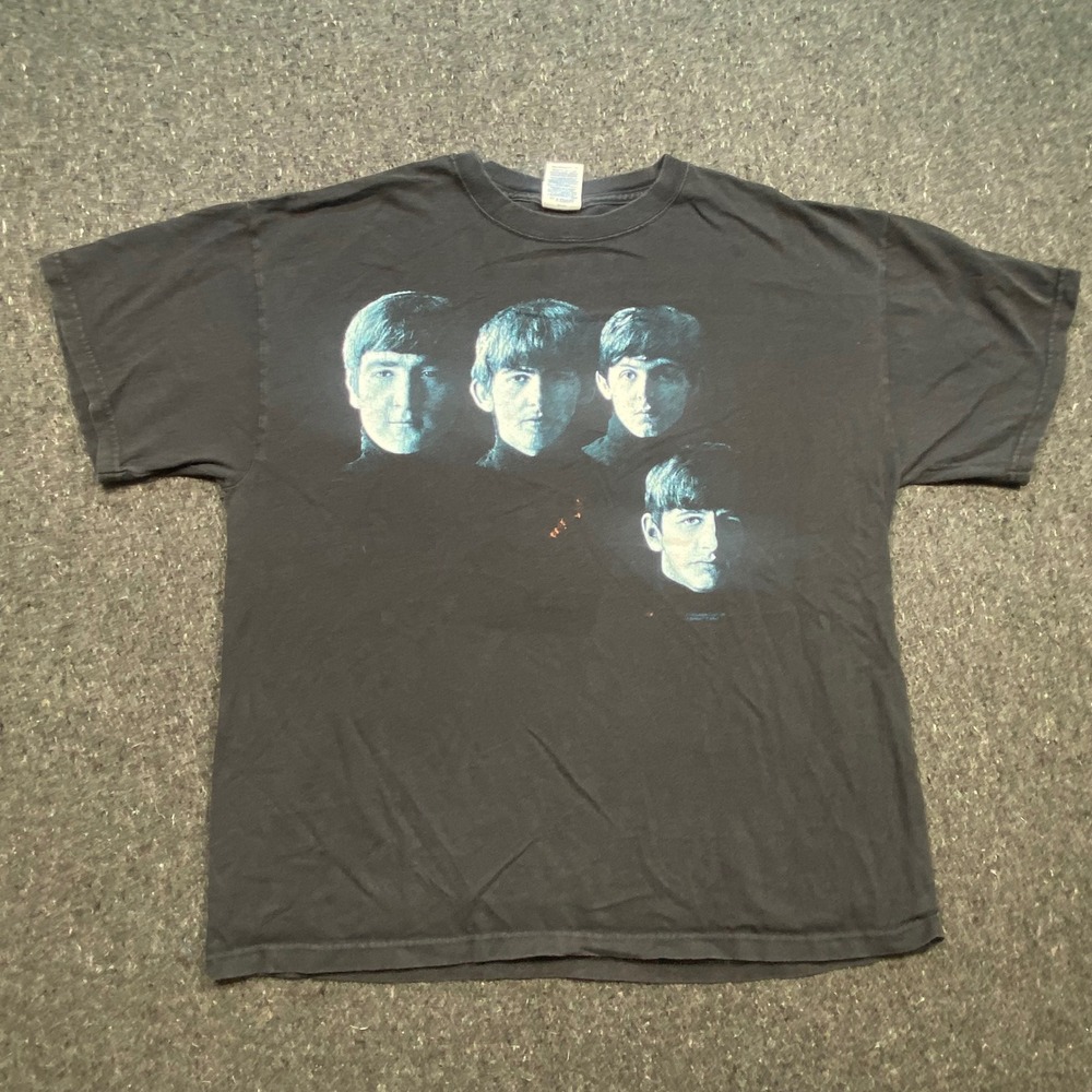 Theโ Beatles Graphic T-Shirt Large Mens Black Rock Band With The Beatles Album